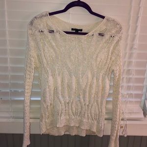 cream/white holy sweater